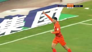 Marouane Fellaini First Goal For Shandong Luneng！ [upl. by Anwahsat]