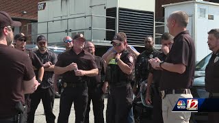 Greensboro Police Officers helping peope affected by Hurricane Helene in Asheville [upl. by Ahtibbat]