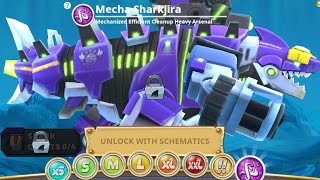 NEW UPDATE MECHAJIRA UNLOCK WITH SCHEMATICS  Hungry Shark World 10th [upl. by Stephanie]