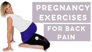 Pregnancy Exercises For Back Pain Trimester 1 2 and 3 RELIEVE BACK PAIN FAST [upl. by Elohcan]