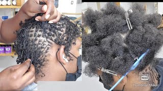 Micro locs installation How to start sister locks on short natural hair [upl. by Isleen958]