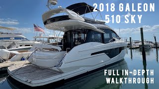 2018 Galeon 510 Sky  Full Walkthrough in Tampa [upl. by Tuppeny433]