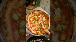 CHEESY SPICY FRESH JALAPEÑO CONFETTI PEPPERONI PIZZA ON CRISPY SOURDOUGH pizza asmr food shorts [upl. by Engracia576]