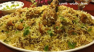 Hyderabadi Chicken Dum Biryani  Restaurant Style Eid Special Biryani At Home By Cook with Fem [upl. by Annazor]