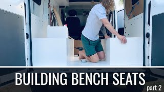 Finishing Convertible BedBench Seats Ram ProMaster Van Build Conversion  Episode 16  Jason Klunk [upl. by Jessica775]