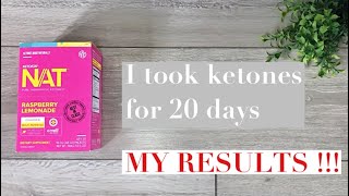 PRUVIT KETOOS NAT Ketones I took ketones for 20 days  my results [upl. by Truda]