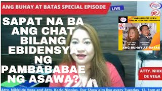 SAPAT NA BA ANG CHAT BILANG EBIDENSYA NG PAMBABABAE NG ASAWA [upl. by Llorrad]