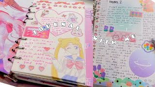 Journal with me🍥🧸 Chill amp destress  asmr [upl. by Ebner]