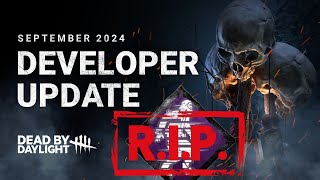 DBD September Developer Update  Dead by Daylight dbd [upl. by Hackney]