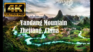 China Beautiful Yandang Mountain Taping Peak Aerial Drone Photography in 4k [upl. by Gnep786]