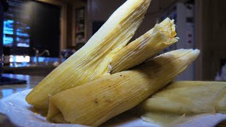 Homemade Pork Tamales and Jalapeno amp Cheese Tamales [upl. by Luby]