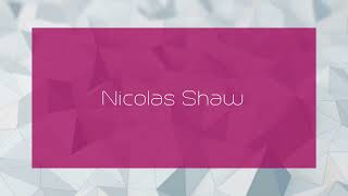 Nicolas Shaw  appearance [upl. by Otirecul]