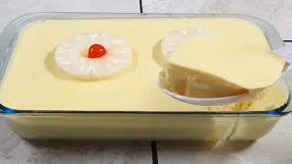 POSTRE DE PIÑA MUY FACIL Y DELICIOSO🍍delicia de piña en pocos minutos postre frio [upl. by Eskill426]