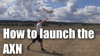 How to launch the AXN Clouds Fly Floater Jet RC plane [upl. by Eliathas212]