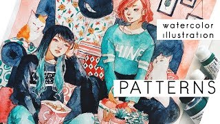 PATTERNS Watercolor Illustration [upl. by Cassandra]