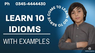 Learn 10 Idioms with Example [upl. by Ahsiuqram]