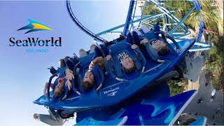 Manta  Unique Flying POV Coaster at SeaWorld Orlando [upl. by Luas]