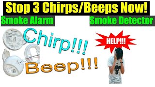 Stop Immediately Smoke Detector Three BeepsChirps  😖 Can Sleep  How to disassemble  Warranty [upl. by Notsgnik]