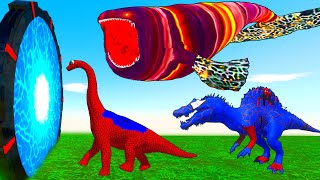 Full Spinosaurus Mosasaurus of Kong Brachiosaurus Evolution Fighting Bloop in Prehistoric Planet [upl. by Birdella]