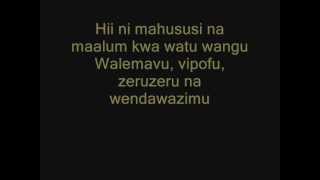 Nini Dhambi Kwa myenki Dhiki Lyrics [upl. by Dru327]