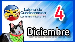 Resultado LOTERIA DE CUNDINAMARCA Lunes 4 de Diciembre de 2023 [upl. by Adnilg]