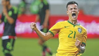 Brazil Vs Mexico 20 Coutinho amp Tardelli Goals HD  Friendly Match 07062015 [upl. by Nevai]