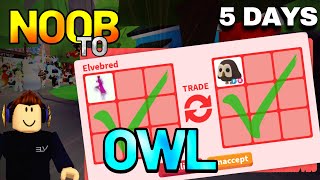 TRADING From RIDE POTION to OWL in 5 Days Adopt Me [upl. by Rivera]