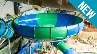 Lalandia Billund  Twister Trichterrutsche NEW 2017 Space Bowl Onride POV [upl. by Lecirg]