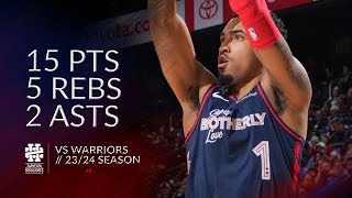 Kenyon Martin Jr 15 pts 5 rebs 2 asts vs Warriors 2324 season [upl. by Eonak]