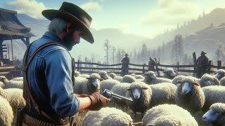 RDR2 Mastering the Art of Sheep Rustling and Selling in Valentine  Rdr2 Gameplay  Sabbir Gaming [upl. by Hanikahs]