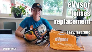 eQuick  How to replace eVysor lenses [upl. by Akemed]