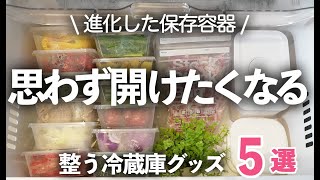 【冷蔵庫収納グッズ】思わず開けたくなる！スッキリ片付く進化した冷蔵庫グッズ５選タッパー保存容器冷蔵庫冷凍庫 [upl. by Letsirhc]