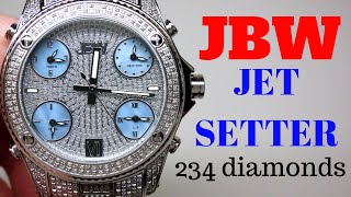 JBW JET SETTER 234 DIAMONDS RnB ROCK STAR WATCH REVIEW JB6213C 4K [upl. by Melisenda]