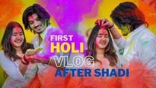 PjDivya ki shaadi ke baad pehli holi pjdivyakishaadi dailyvlog holi [upl. by Arihas]