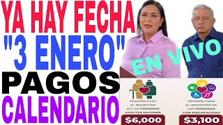 ♥️3 ENERO AMLO OFICIAL🎉 CALENDARIO PAGO 2024 ADULTOS MAYORES 6000 FEB 12000 PENSIÓN BIENESTAR 💯 [upl. by Min]