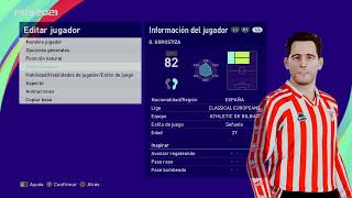 Guillermo Gorostiza Paredes  PES Clasico Face Bodyamp Stats [upl. by Helmer]