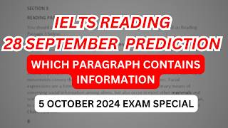 ielts Reading  Tricks amp shortcuts 24 September ielts exam prediction 2024  05 OCTOBER IELTS EXAM [upl. by Let]