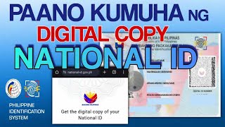 PAANO KUMUHA NG DIGITAL NATIONAL ID ONLINE  HOW GET DIGITAL NATIONAL ID ONLINE DOWNLOAD NATIONAL ID [upl. by Nnywg]