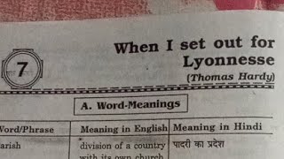 Class 8 l CBSE l Ch7 When I Set out for Lyonnesse l Explanation in Hindi l Textual Exercisesviral [upl. by Tudor130]