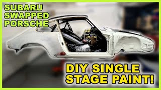 SUBARU EZ30R Swapped Porsche UPDATE amp DIY Single Stage Paint [upl. by Brockwell]