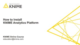 How to Install KNIME Analytics Platform [upl. by Assedo]