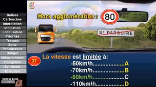 Code de la route 👍 2023🕗 CodeDeLaRouteEnFrance 🇫🇷 Sérié 22 Q 01 à 40 Panneaux de signalisation [upl. by Ahseyn834]