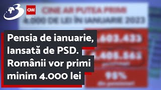 Pensia de ianuarie lansată de PSD Românii vor primi minim 4000 lei [upl. by Annelg]