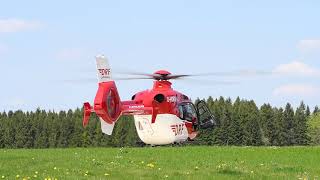 DRF Luftrettung  Start Christoph 45  EC 135  DHDRX  Klinikum Villingen Schwenningen [upl. by Raynold173]