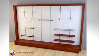 “Cremallera oculta para tiendas Exhibidores para tiendas Muebles para ropa Cremallera de pared [upl. by Haneekas564]