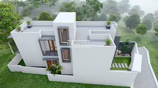 137 Box Type 4 Bed Room Modern House Plan At Waththala  Sri Lanka [upl. by Tera]