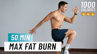 50 MIN FULL BODY CARDIO HIIT  Burn 1000 Calories No Equipment Home Workout [upl. by Aleta]