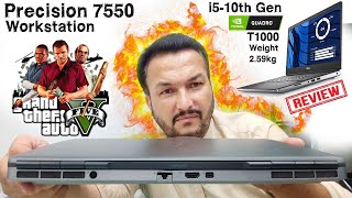 Dell Precision 7550 Workstation i510400H nVidia Quadro T1000 Full Review amp Tested on GTA V [upl. by Lainahtan]