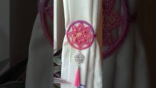 Crochet Curtain Tiebacks  nice and easy way to decorate your home [upl. by Gurias]