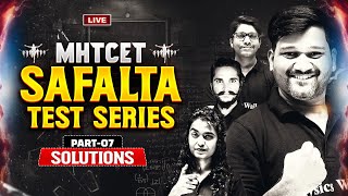 🔥 MHTCET 2025 Free Safalta Test Solutions LIVE  PCMB  Part 07 Complete Solution  📈 [upl. by Demakis831]